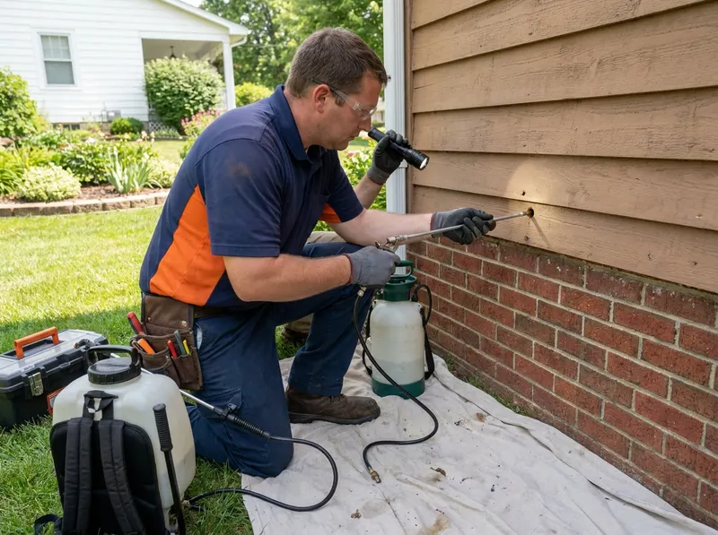 Carpenter Ant Void Injections & Perimeter Defense in Springfield, IL