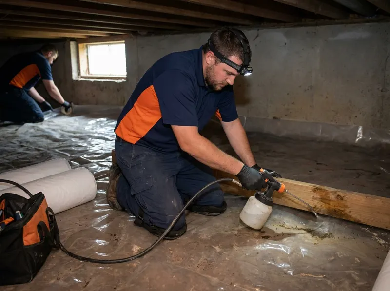 Crawlspace Encapsulation & Wood-Boring Beetle Mitigation in Springfield, IL
